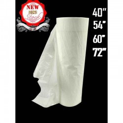 Polythene Rolls - 1 Side Clear/ 1 Side White Perforated - 38" 40" 54" 60" 72" (net 12.5kg)